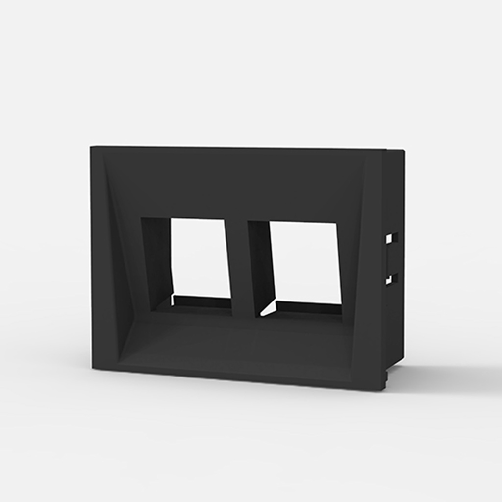 CAJA DE ALOJE DOBLE PARA MOD.RJ45 Y RJ11 - GRIS