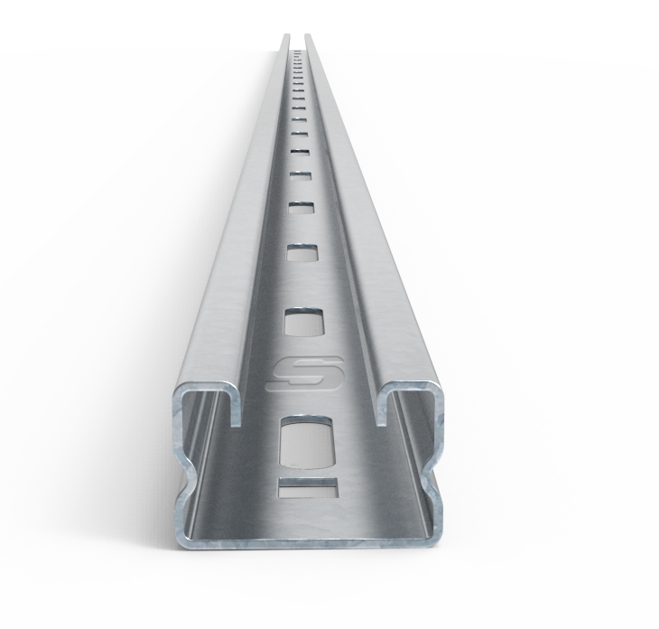 PERFIL ''C'' NUEVO 28x44x3000mm #16 GALVANIZADO