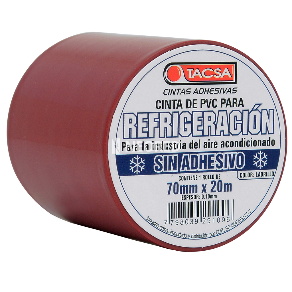 Cinta de PVC Refrigeración s/adh 70mm x 20m x 0,10mm Ladrillo