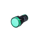 PILOTO LUMINOSO PLASTICO LED MONOBLOQUE VERDE 220VCA
