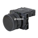PULSADOR PLASTICO RASANTE NEGRO (1 NA)