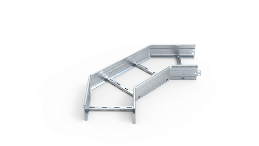 [SAMCS-600-90-065-18-G] CURVA PLANA ESCALERA SMARTTRAY DE 600 mm A 90º ALA 65 mm #18 GALV. EN CALIENTE
