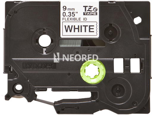 [VDTTZeFX221] Flexible para id de cables y superficies curvas, negro/blanco 9mm - largo 8 metros