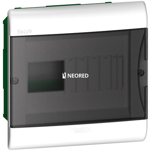 [SCHEZ9E3408] Caja Plástica de Embutir Domiciliaria - 8 Polos - Puerta Fumé