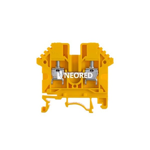 [ZOL060.051] Borne de paso de color amarillo para conductor de 4mm² BPN-04-AM