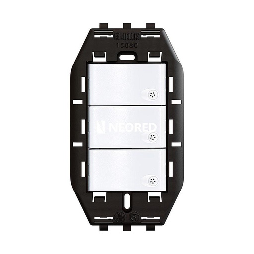 [JEL56003/2] 3 Interruptores Unipolar Tecla Arco 220Vca - 10A