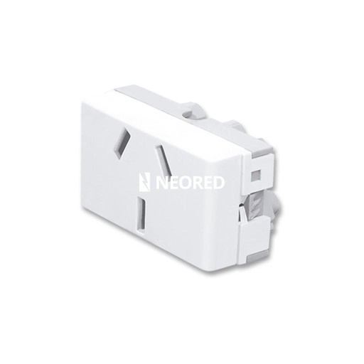 [JEL40048] Toma. Bipolar + Tierra - 10A Blanco